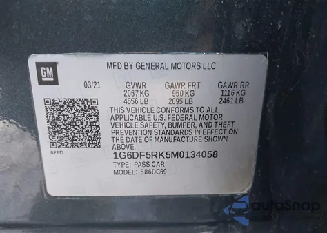 2021 Cadillac Ct4 Premium Luxury from USA, damaged, VIN 1G6DF5RK5M0134058